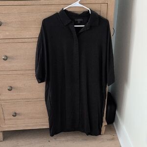 COS Black Oversized Shirt Dress